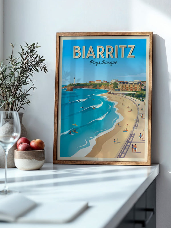 Biarritz Strand Retro Look