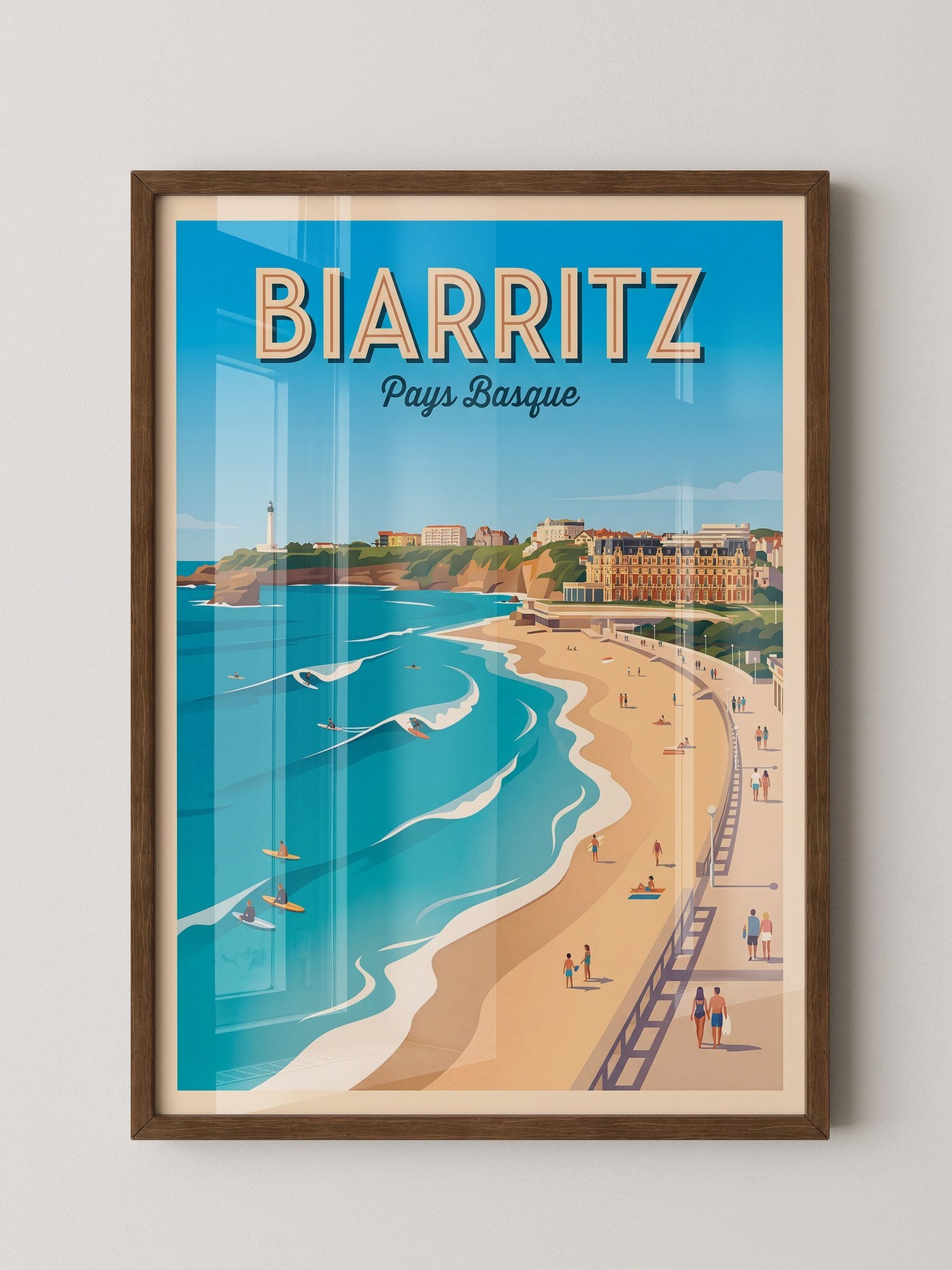 Biarritz Strand Retro Look