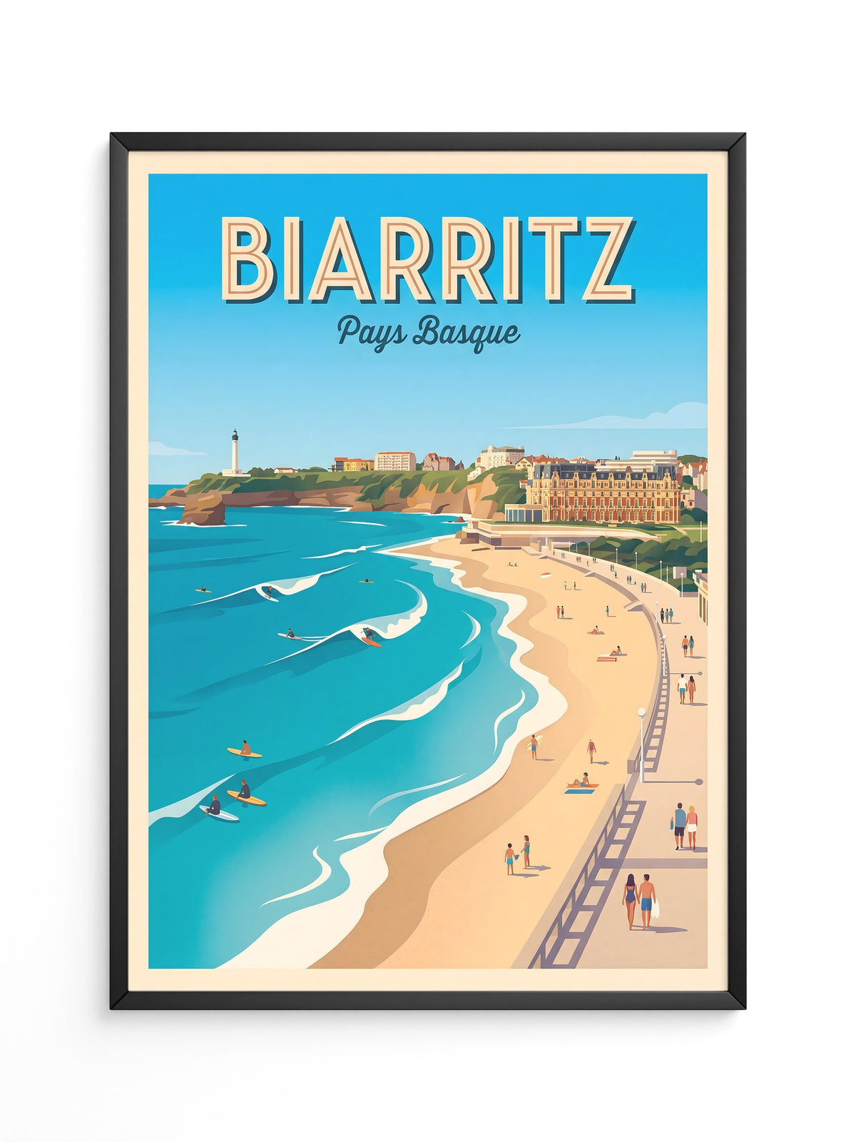 Biarritz Strand Retro Look