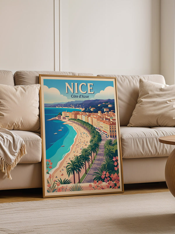 Nice Strand Promenade Retro-Design