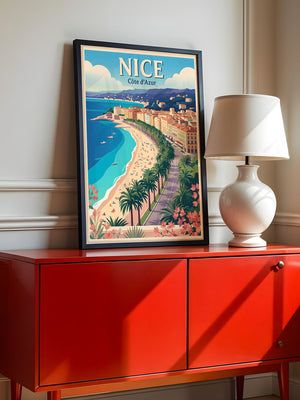 Nice Strand Promenade Retro-Design