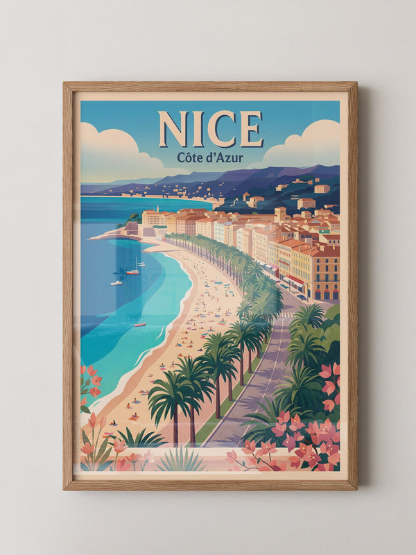Nice Strand Promenade Retro-Design