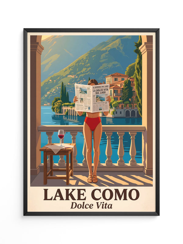 Lake Como Zeitung Sonnenbalkon