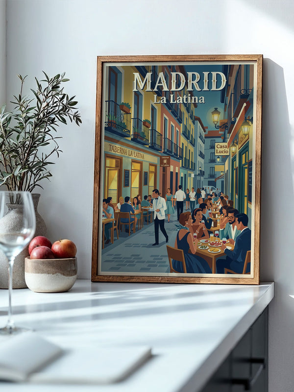 Madrid Straßenszene Retro