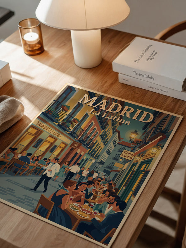 Madrid Straßenszene Retro