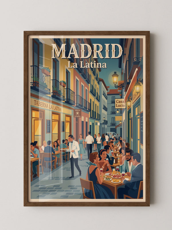 Madrid Straßenszene Retro