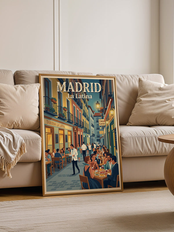 Madrid Straßenszene Retro