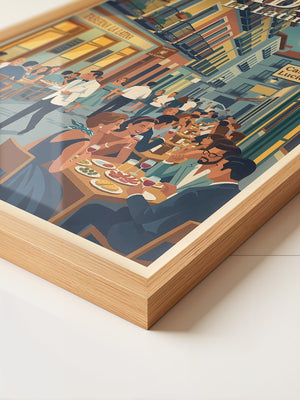 Madrid Straßenszene Retro