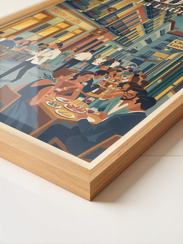 Madrid Straßenszene Retro