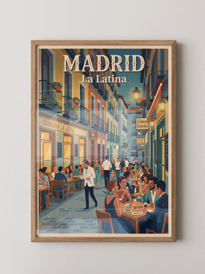 Madrid Straßenszene Retro