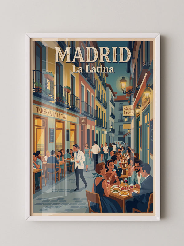 Madrid Straßenszene Retro