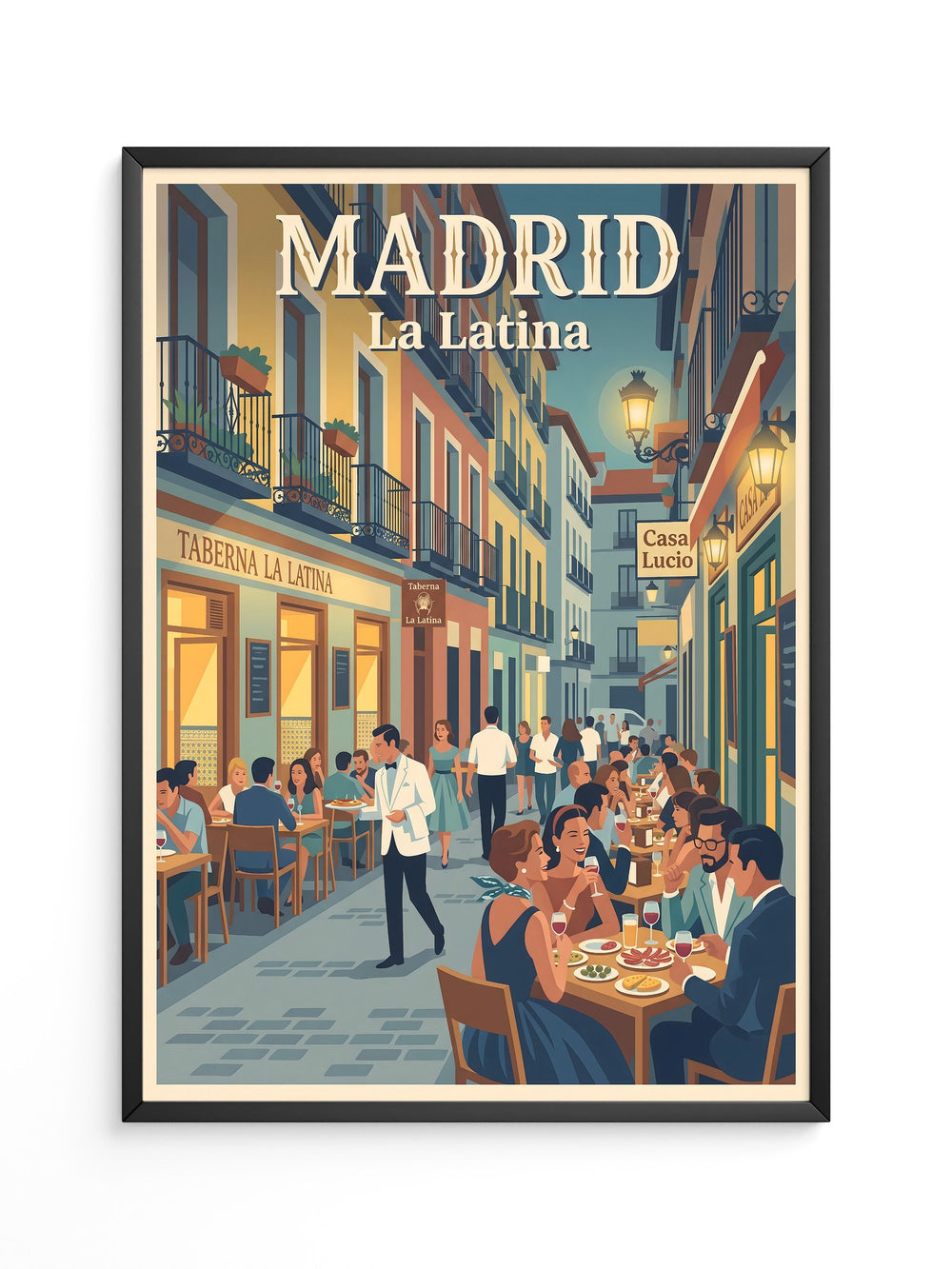 Madrid Straßenszene Retro