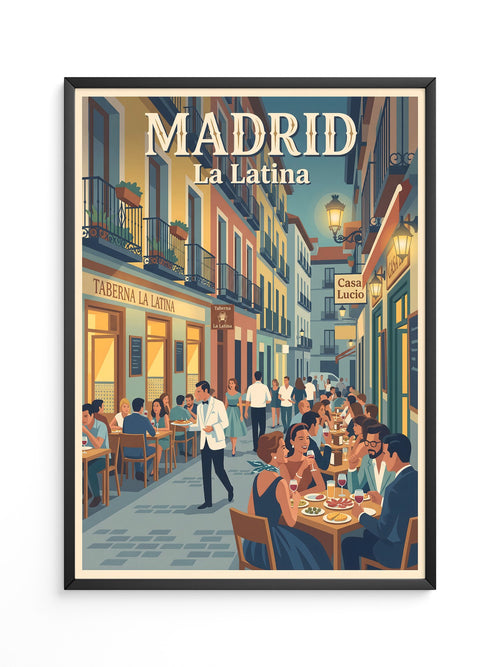 Madrid Straßenszene Retro