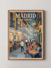 Madrid Straßenszene Retro