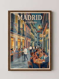 Madrid Straßenszene Retro