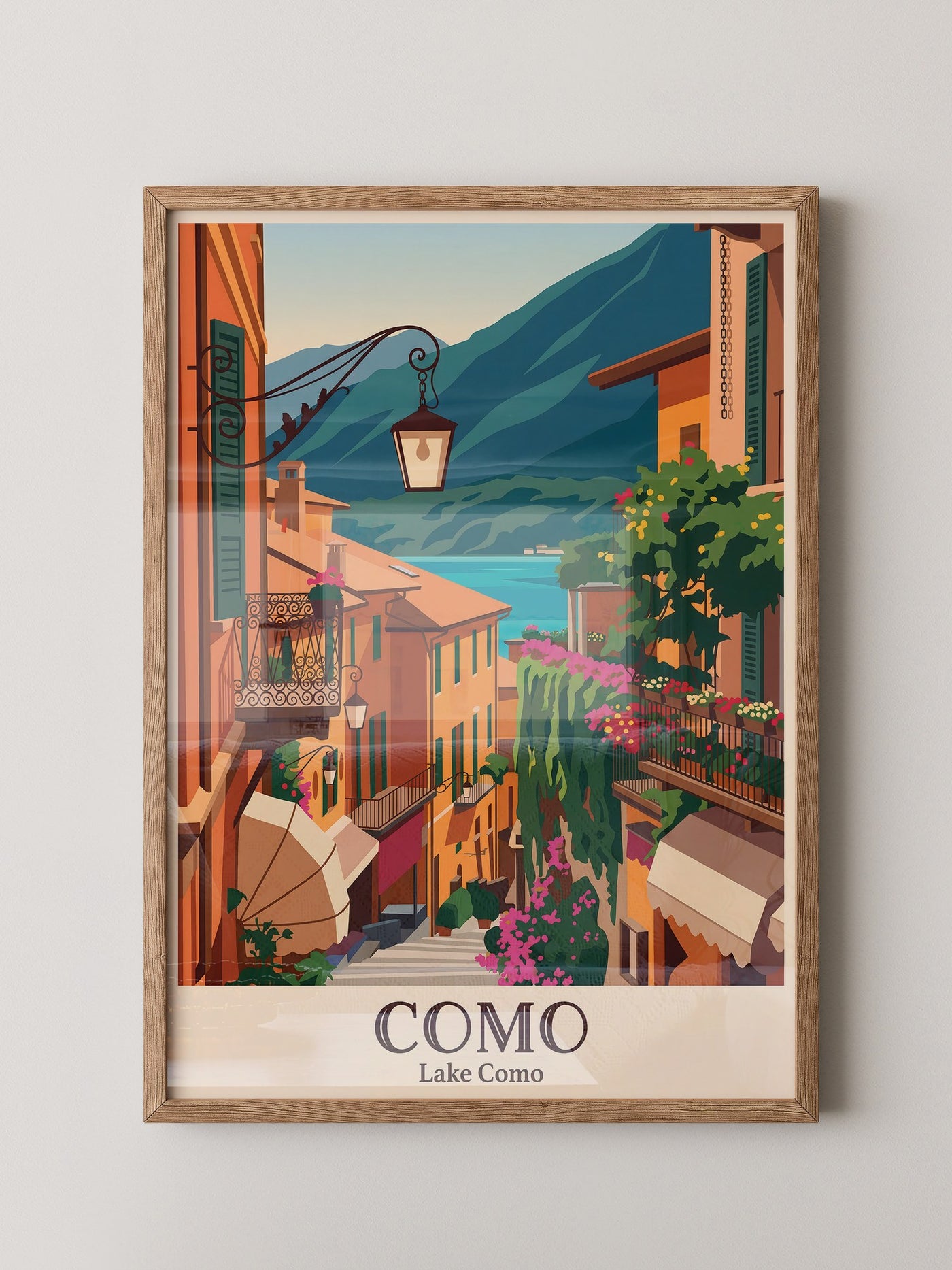 Como See Gasse farbenfroh
