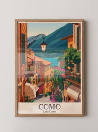 Como See Gasse farbenfroh