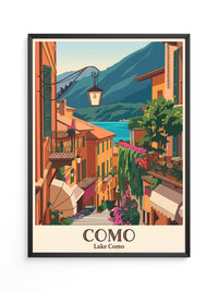 Como See Gasse farbenfroh
