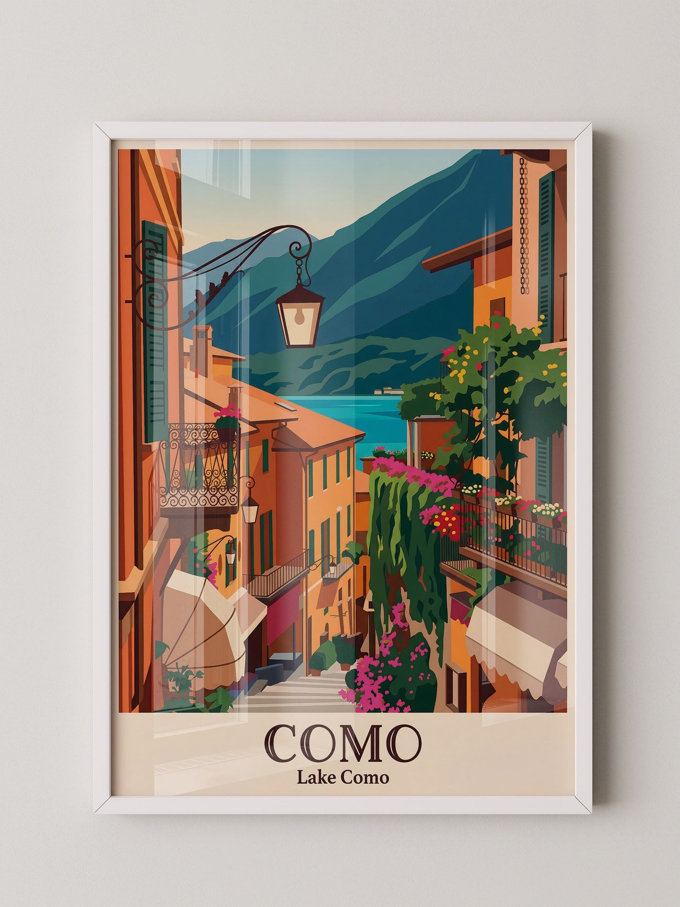 Como See Gasse farbenfroh