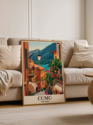 Como See Gasse farbenfroh