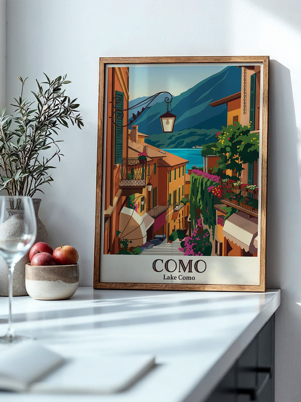 Como See Gasse farbenfroh