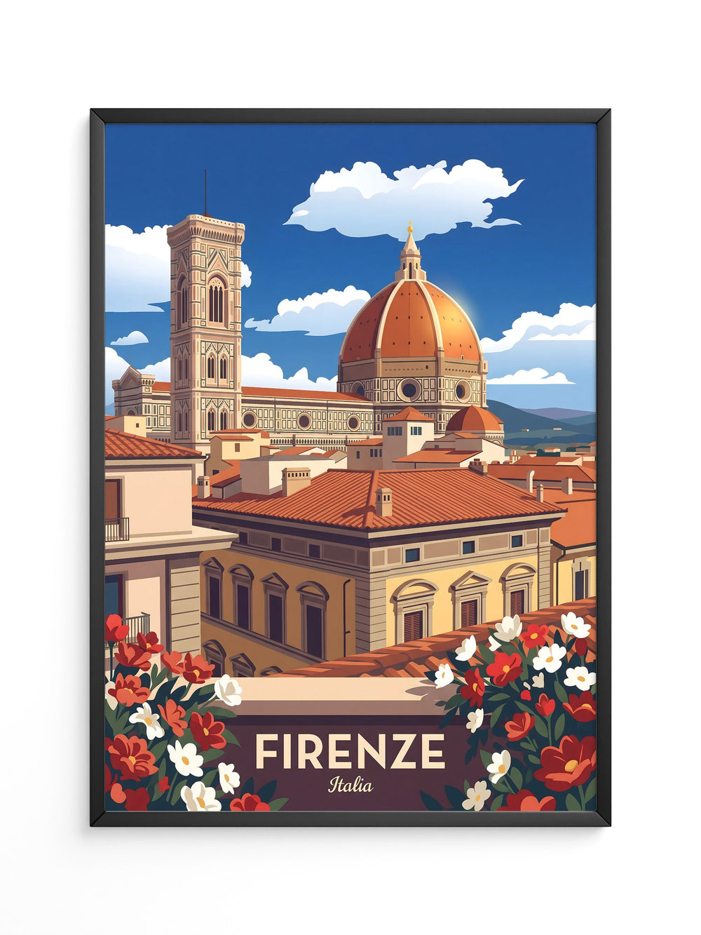 Florenz Skyline Rotdachperspektive