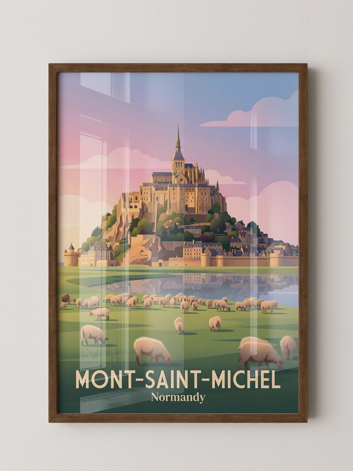 Mont-Saint-Michel Sonnenuntergang Kunst