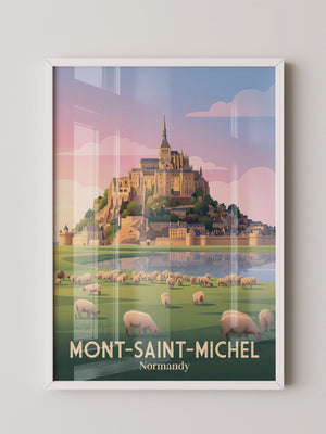 Mont-Saint-Michel Sonnenuntergang Kunst