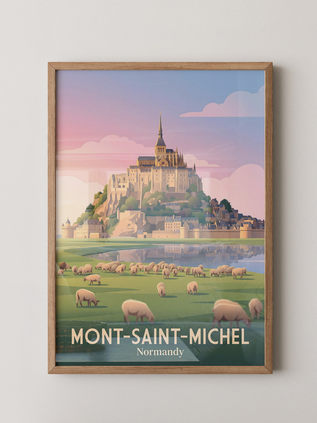 Mont-Saint-Michel Sonnenuntergang Kunst