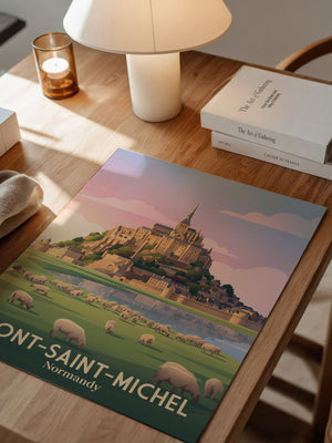 Mont-Saint-Michel Sonnenuntergang Kunst