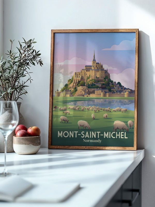 Mont-Saint-Michel Sonnenuntergang Kunst