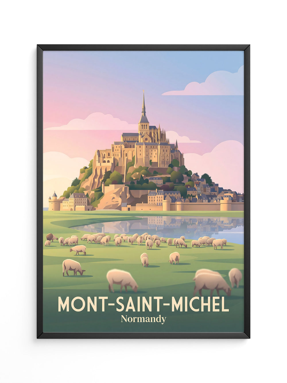 Mont-Saint-Michel Sonnenuntergang Kunst