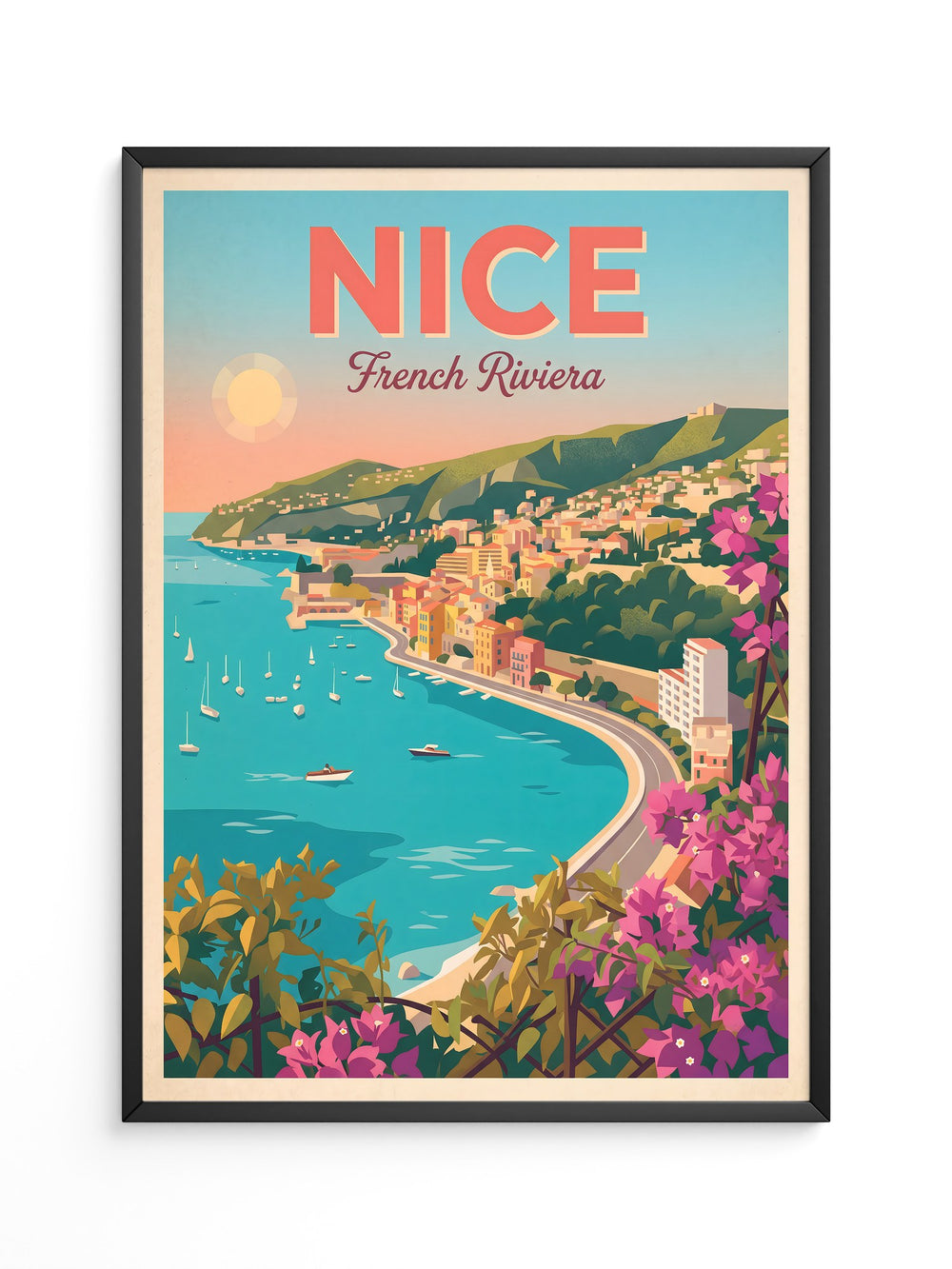 Nizza Küste Retro-Stil