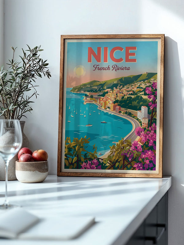 Nizza Küste Retro-Stil