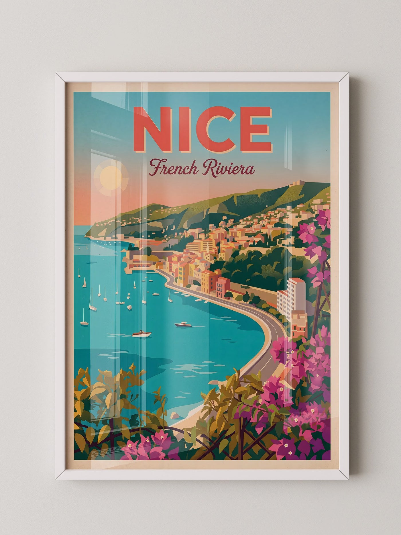 Nizza Küste Retro-Stil