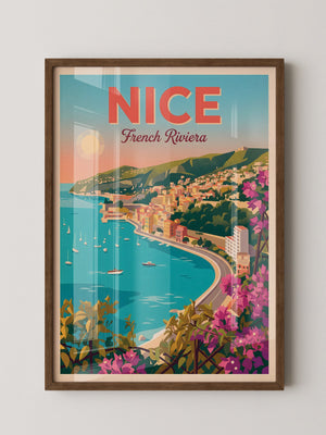 Nizza Küste Retro-Stil