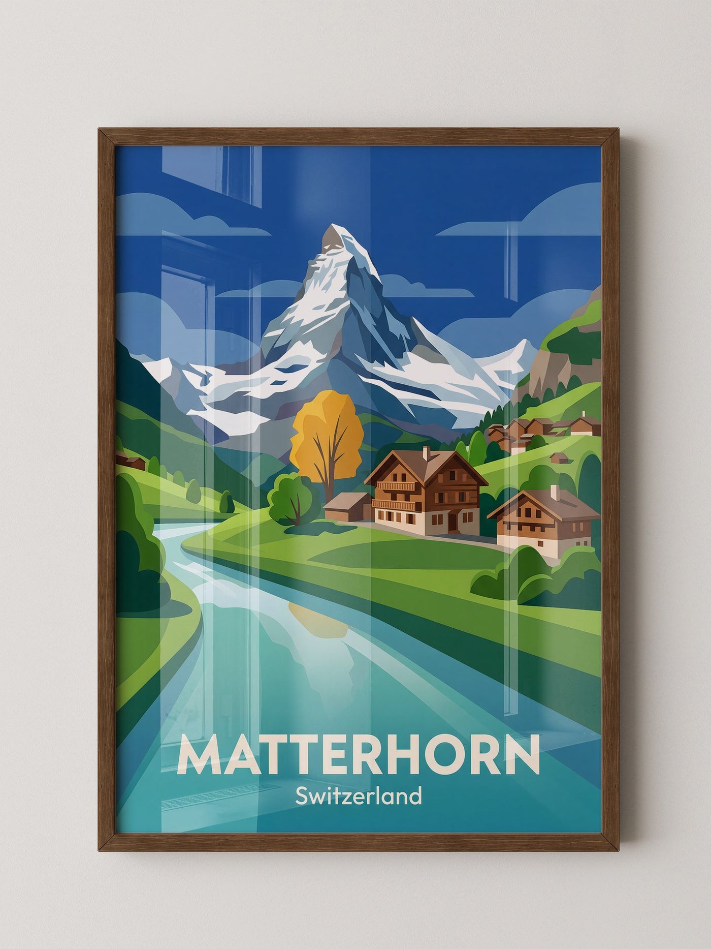 Matterhorn Herbstfarben Grafik