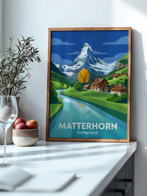 Matterhorn Herbstfarben Grafik