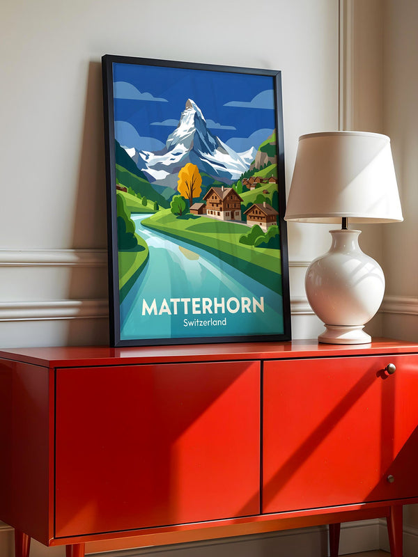 Matterhorn Herbstfarben Grafik