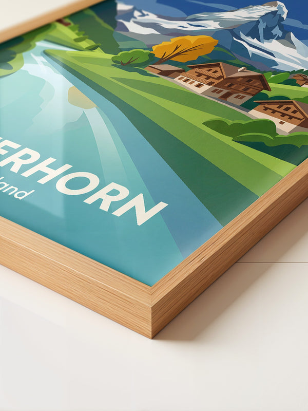 Matterhorn Herbstfarben Grafik