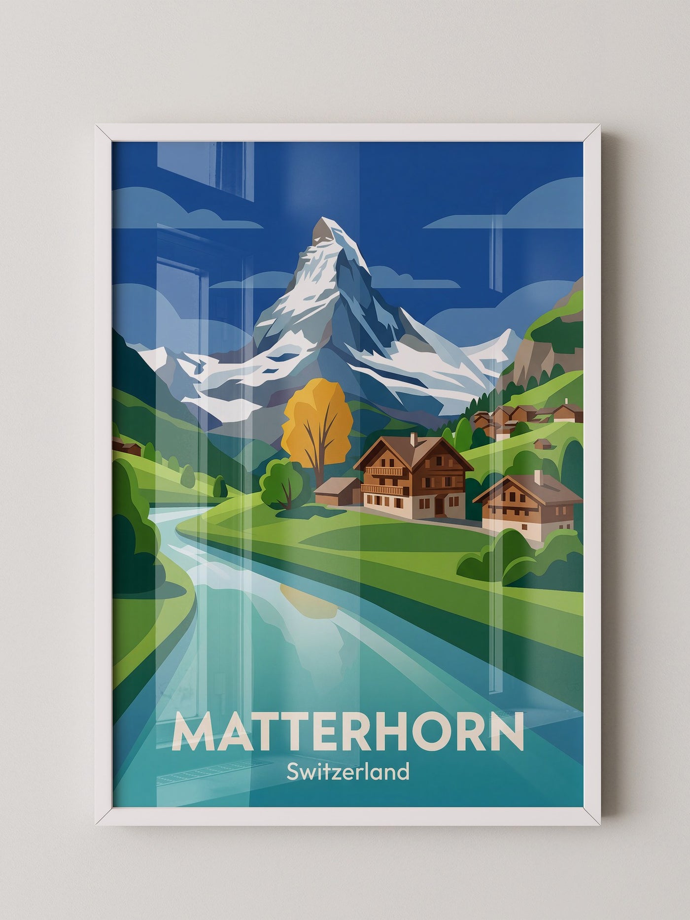 Matterhorn Herbstfarben Grafik
