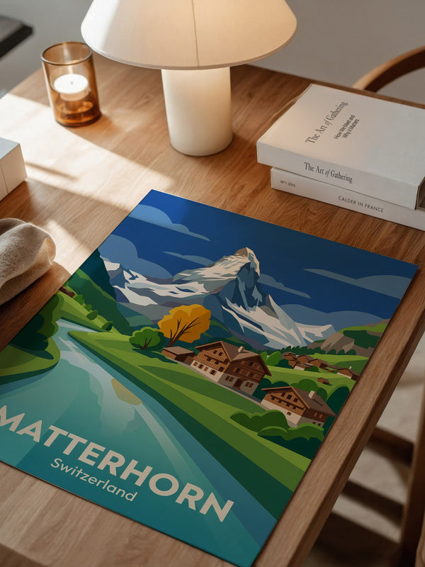 Matterhorn Herbstfarben Grafik