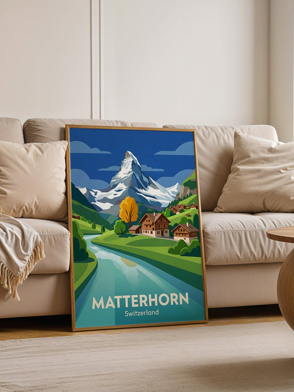 Matterhorn Herbstfarben Grafik