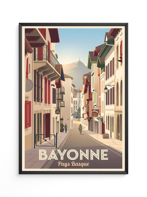 Bayonne Gassen Retro Stil
