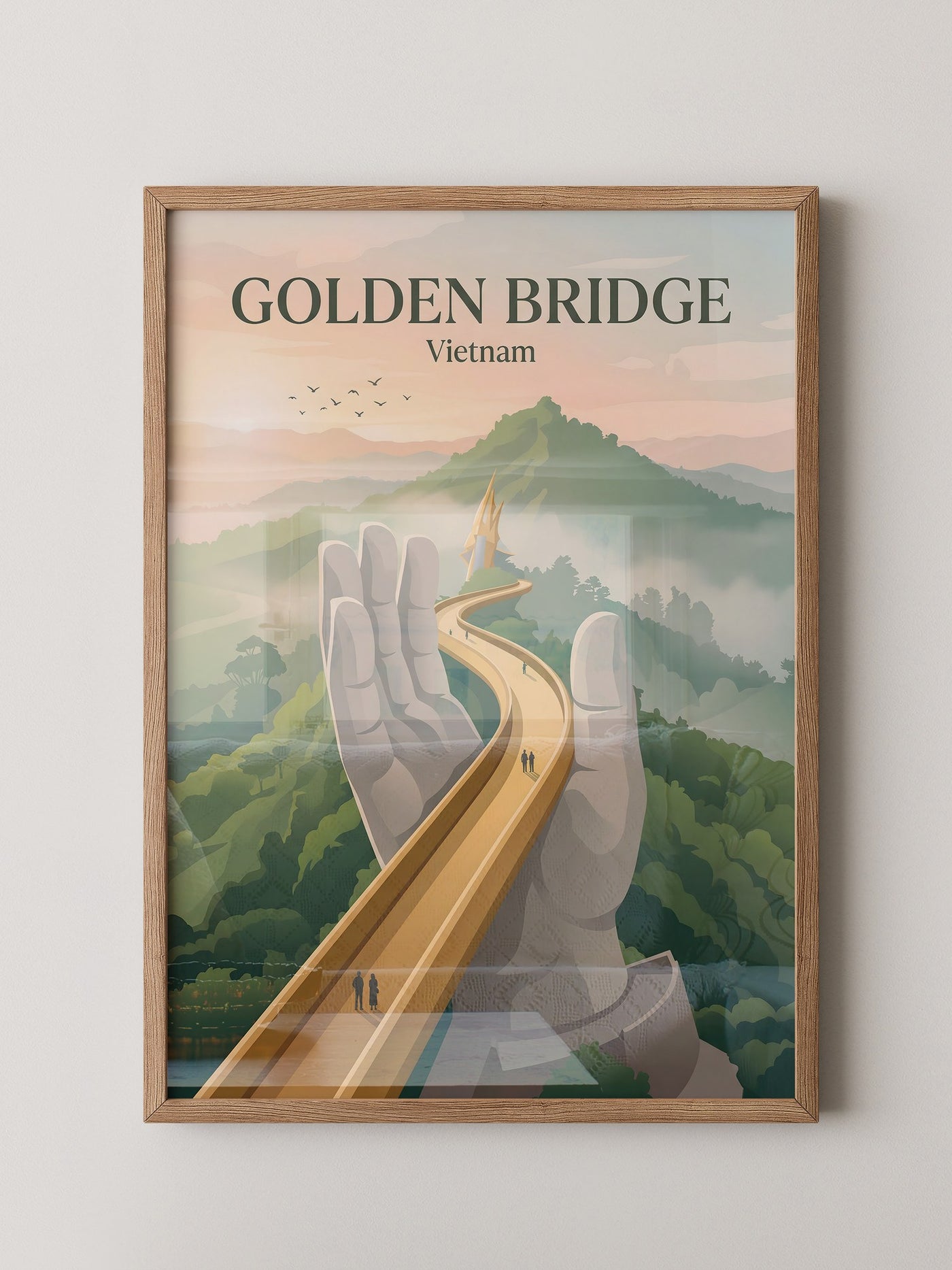 Goldene Brücke Vietnam Mystisch