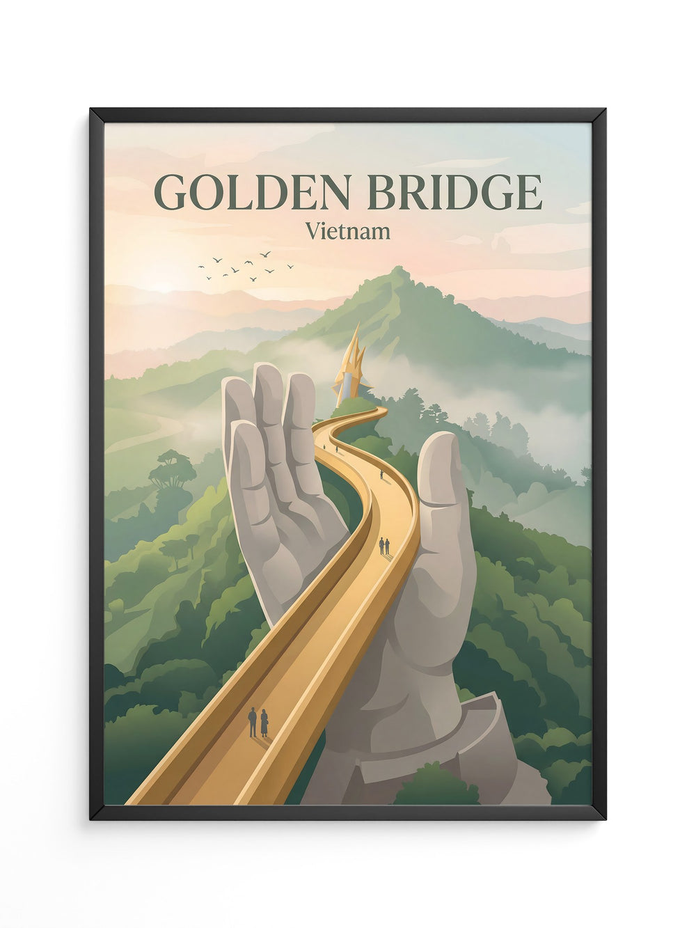 Goldene Brücke Vietnam Mystisch