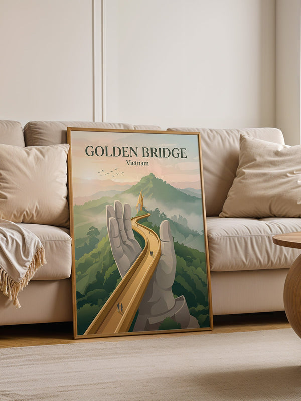 Goldene Brücke Vietnam Mystisch
