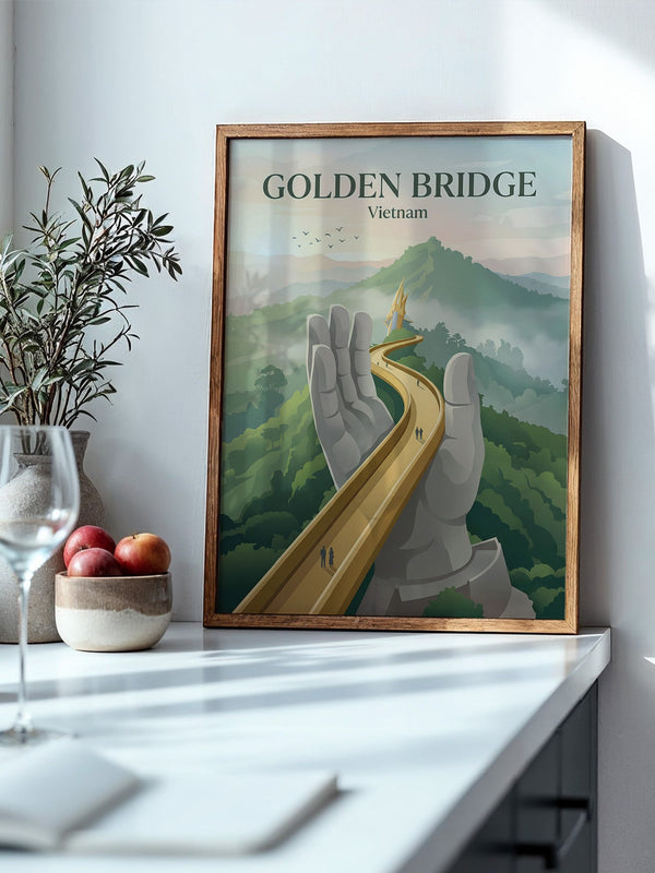Goldene Brücke Vietnam Mystisch