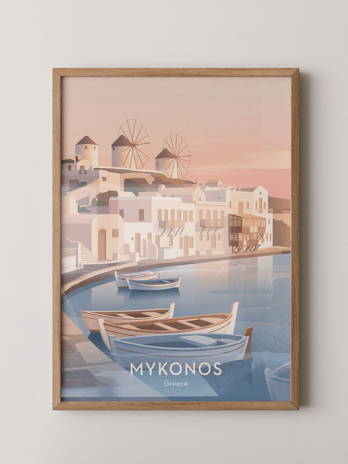 Mykonos Pastell Sonnenuntergang