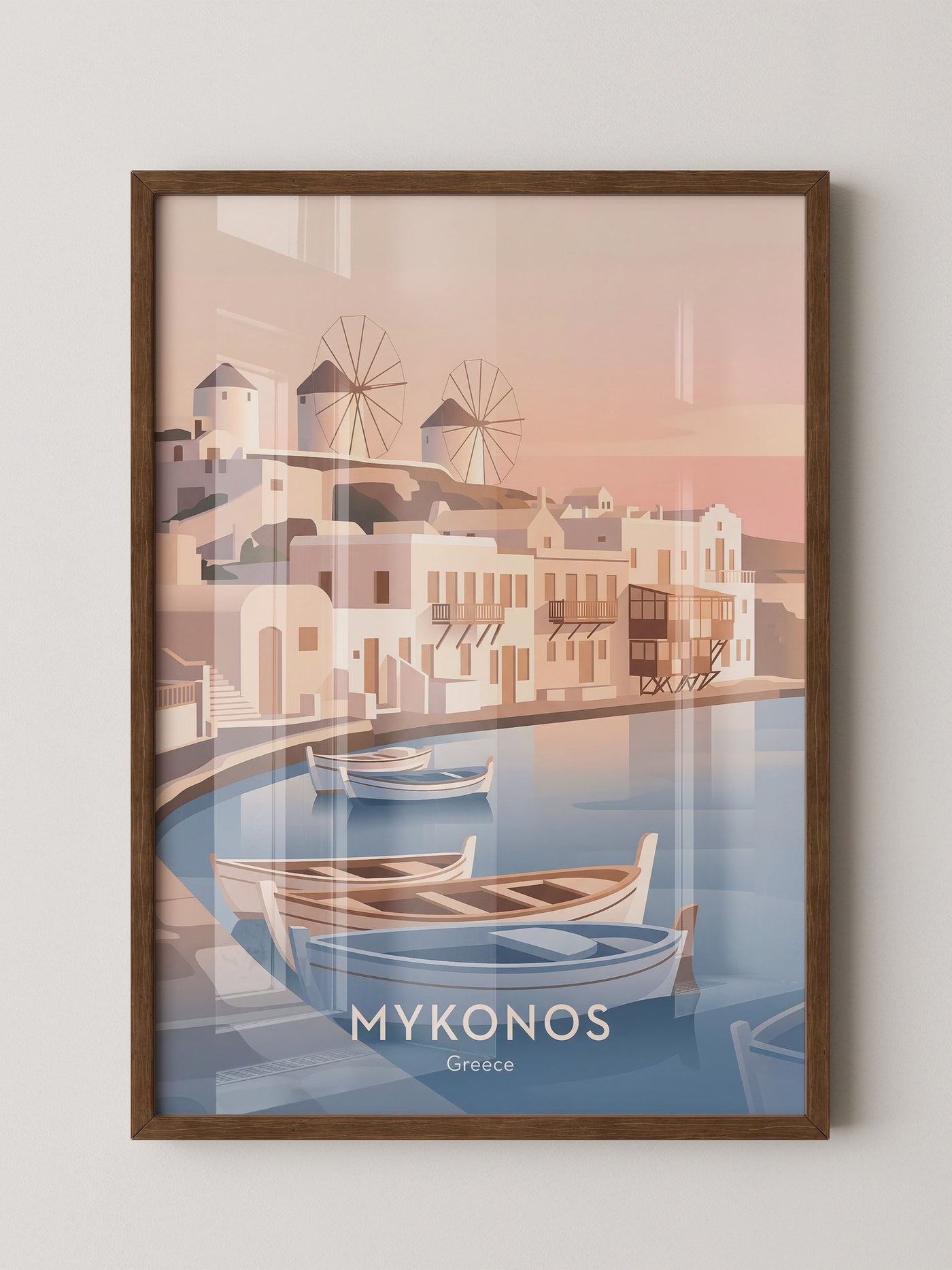 Mykonos Pastell Sonnenuntergang